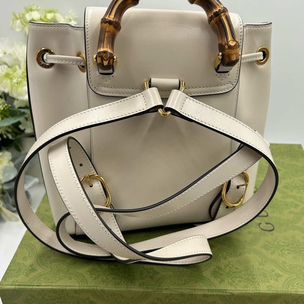 Gucci Leather bamboo backpack made in Italy NWT - Picture 12 of 12